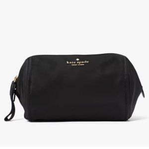 Kate Spade Black Chelsea Medium Cosmetic Bag